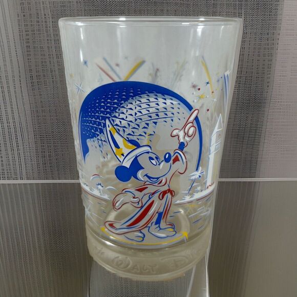 Walt Disney World Mickey Mouse 25th Epcot Anniversary Glass Remember The Magic - Picture 1 of 9